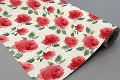 Watercolor Minimal Rose Seamless Pattern and Digital paper Product Image 9