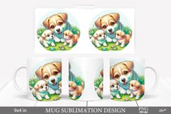 Mother Day Mug PNG. Mama and Baby Dog PNG. Mama Dog Product Image 1
