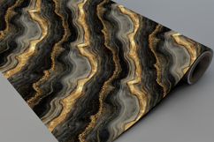 Black and Gold Agate Seamless Pattern and Digital paper Product Image 9
