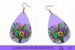 Mardi Gras Earring PNG. Carnival Earring PNG Product Image 1
