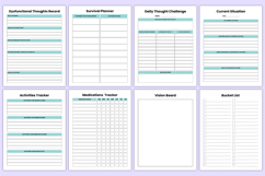 2026 Anxiety Journal Bundle Canva Template Product Image 9
