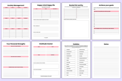 2026 Wellness Journal Bundle Canva Template Product Image 9