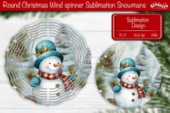 Christmas wind spinner Sublimation Christmas Snowman PNG Product Image 1