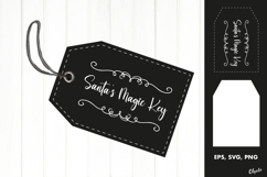 Santa’s Magic Key, Black and White EPS, SVG, PNG Product Image 1