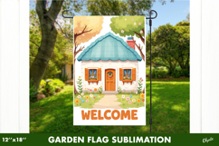 Spring Garden Flag PNG, Welcome Garden Flag PNG Product Image 1