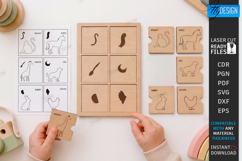 Animal Tracks Play Stamps Laser Cut Bundle | Matching Games Product Image 11