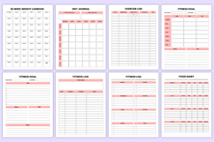 2026 Health &amp; Fitness Journal Canva Template Product Image 8