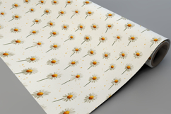 Watercolor Daisy Flower Seamless Pattern and Digital Paper Product Image 9