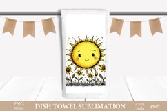Celestial  Dish Towel Sublimation. Summer Sun PNG Product Image 1