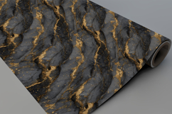 Black &amp; Gold Glitter Marble Texture Seamless Pat Product Image 8