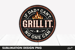 BBQ Retro Round Sublimation PNG, BBQ Badge PNG Product Image 1
