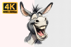 Cartoon Donkey with a Wide Grin Transparent PNG Product Image 1