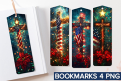 4th of July Bookmarks Sublimation - 4th of July Cross PNG Product Image 1
