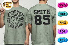 Basketball Senior Night Svg, Png, Class 2025, Finish Strong Product Image 1