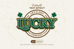 Lucky Text Effect St Patrick's Day Product Image 1