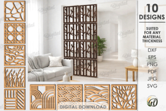 Hanging Room Divider Panels Bundle Lasercut. Home Decor SVG Product Image 1
