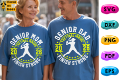 Softball Senior Mom &amp; Dad Svg, Png, Class Of 2026 Svg Product Image 1
