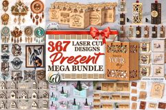 3D Present Mega Bundle Lasercut. Gift holder box. Home decor Product Image 1