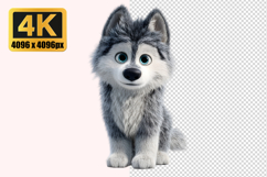 Husky Puppy Transparent PNG Product Image 1