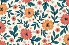 Colorful Floral Pattern Background Product Image 1