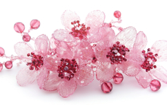 Pink Crystal Flowers Background Wallpaper Product Image 1