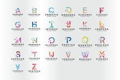 26 Pixel Letter All in One Logos Vector Template Product Image 1