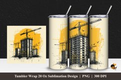 Building Construction Tumbler Wrap Sublimation Design 1 Product Image 1