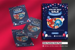 Special 4th of July Kids Fashion Sale Flyer Template Product Image 1