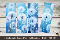 Dandelion Flower Bookmarks Sublimation Design Product Image 1