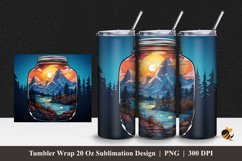 Peak and Jar Tumbler Wrap Sublimation Design 1 Product Image 1