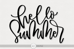 Hello Summer SVG | Hand Lettered Seasonal Word Design Product Image 1