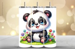 Panda Tumbler Wrap| Tumbler Sublimation Wrap Product Image 1