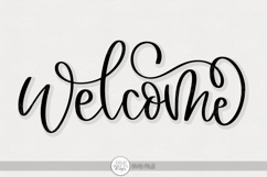 Welcome SVG | Hand Lettered Word Design for Signs and Shirts Product Image 1