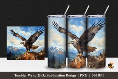 Dashing Bird Tumbler Wrap Sublimation Design 1 Product Image 1