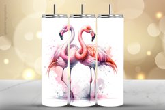 Flamingo Tumbler Wrap| Tumbler Sublimation Wrap Product Image 1