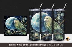 Kakapo Bird Tumbler Wrap Sublimation Design 1 Product Image 1