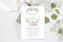 Watercolor Wreath Wedding Invitation Product Image 3