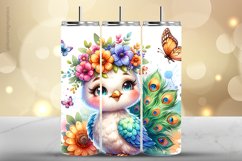 Peacoak Tumbler Wrap| Tumbler Sublimation Wrap Product Image 1