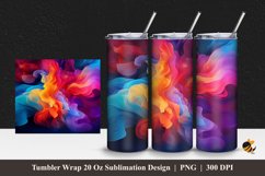Smoke Art Tumbler Wrap Sublimation Design 1 Product Image 1