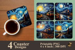 Night Train Coaster Sublimation Designs Product Image 1