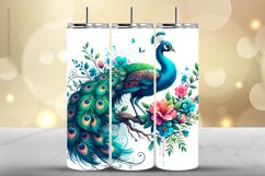 Peacock Tumbler Wrap| Tumbler Sublimation Wrap Product Image 1