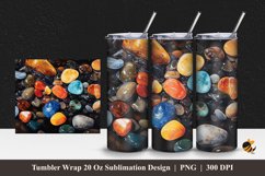 Mexican River Stone Tumbler Wrap Sublimation Design 1 Product Image 1