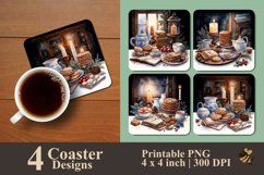 Winter Food Coaster Sublimation Designs Product Image 1