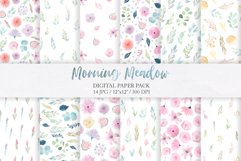 Watercolor Floral Digital Papers Pack Product Image 1