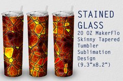 Tumbler Tapered 20 OZ Sublimation Stained-glass Wrap Design Product Image 1