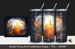 Painting Candle Tumbler Wrap Sublimation Design 1 Product Image 1