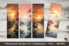 Wonderful Sunset Bookmark Sublimation Design Product Image 1