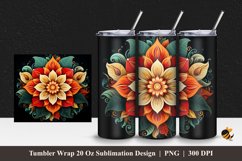 Java Mandala Tumbler Wrap Sublimation Design 1 Product Image 1