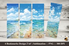 Beach Coolness Bookmark Sublimation Design Product Image 1