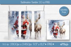Christmas tumbler wrap 20 Oz sublimation Xmas Santa Tumbler Product Image 1